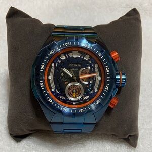 Invicta Hydromax 32210 Men's Vibrant Blue and Orange Watch